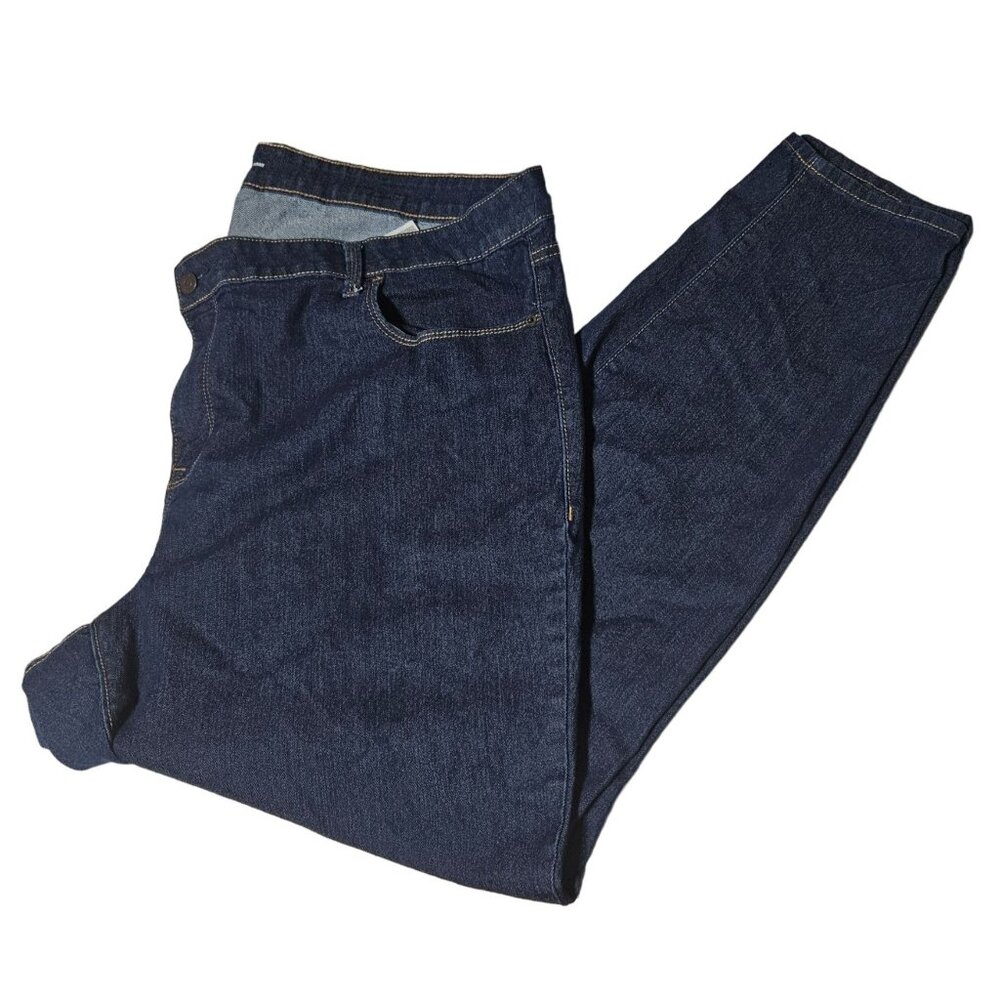 Old Navy Super Skinny Jeans Womens Plus Size 24 Long High Waist Dark Wash Denim